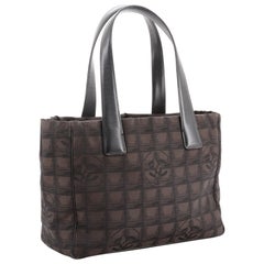 Chanel Travel Line Tote Nylon Small Black, Brown