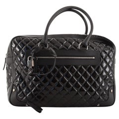Chanel Travel Suitcase Quilted Vinyl with Calfskin Large