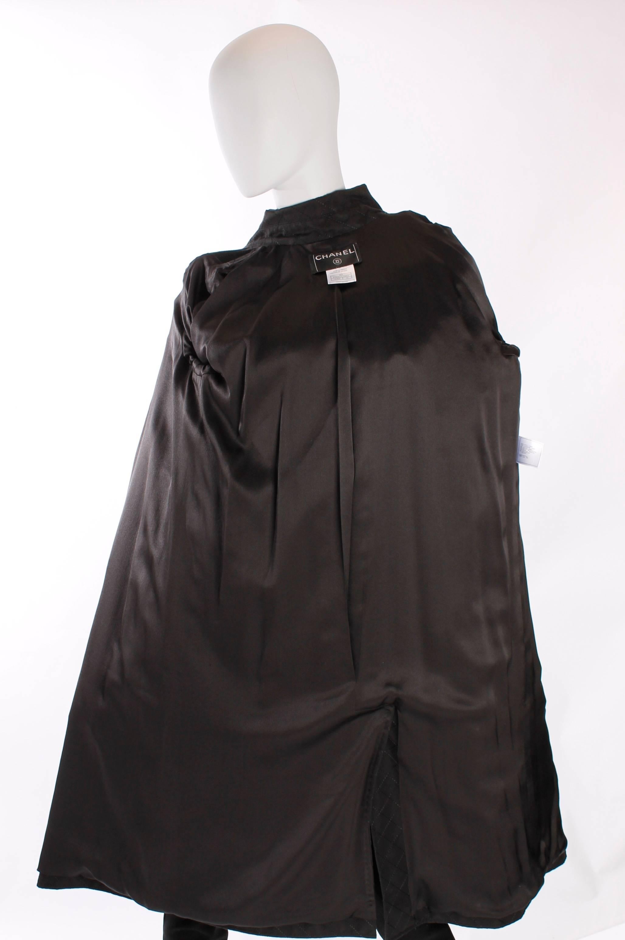 Chanel Trenchcoat - black/silver Runway im Angebot 3