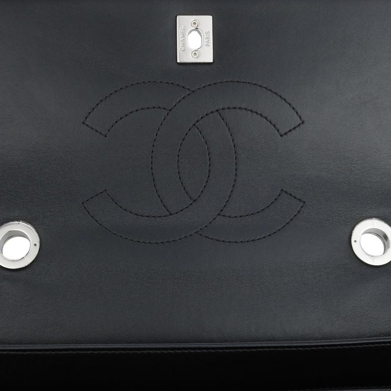 CHANEL Trendy CC Bag Medium Black Lambskin Silver Hardware 2017 at
