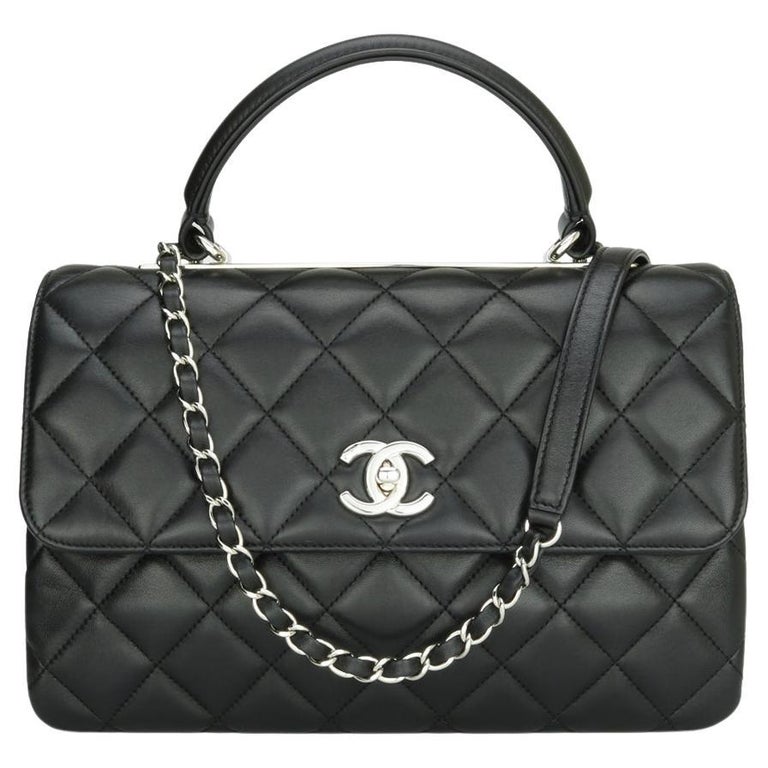 black chanel bag with silver hardware