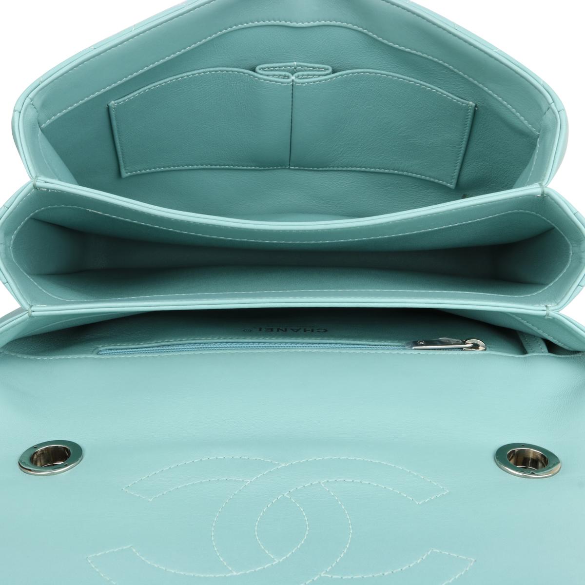 CHANEL Trendy CC Bag Medium Mint Green Lambskin with Silver Hardware 2017 6