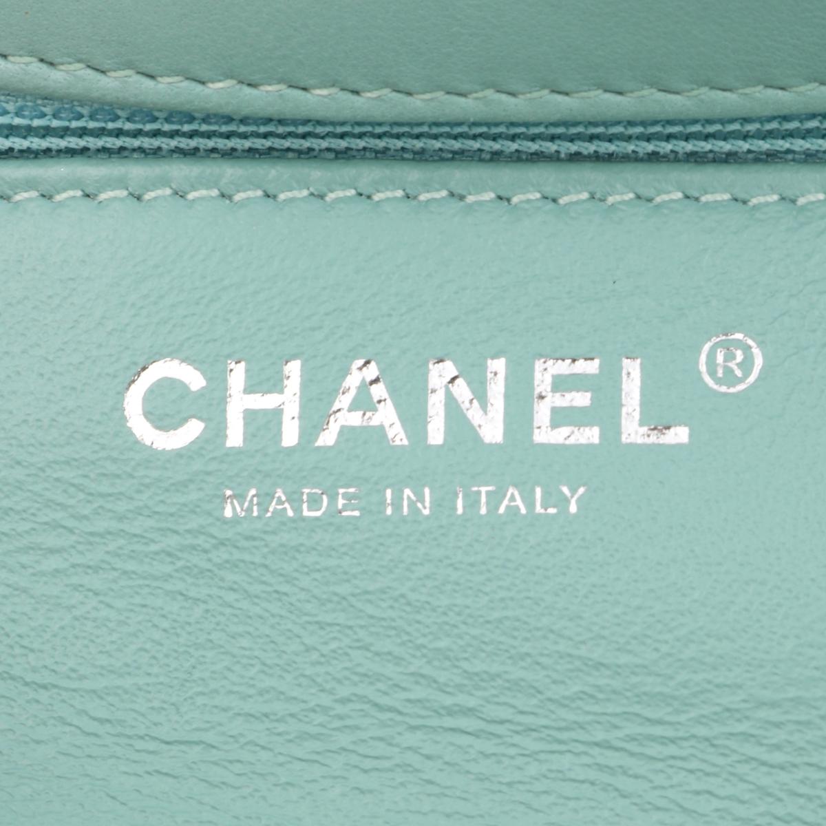 CHANEL Trendy CC Bag Medium Mint Green Lambskin with Silver Hardware 2017 7