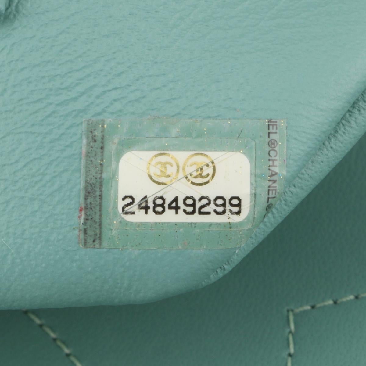 CHANEL Trendy CC Bag Medium Mint Green Lambskin with Silver Hardware 2017 8