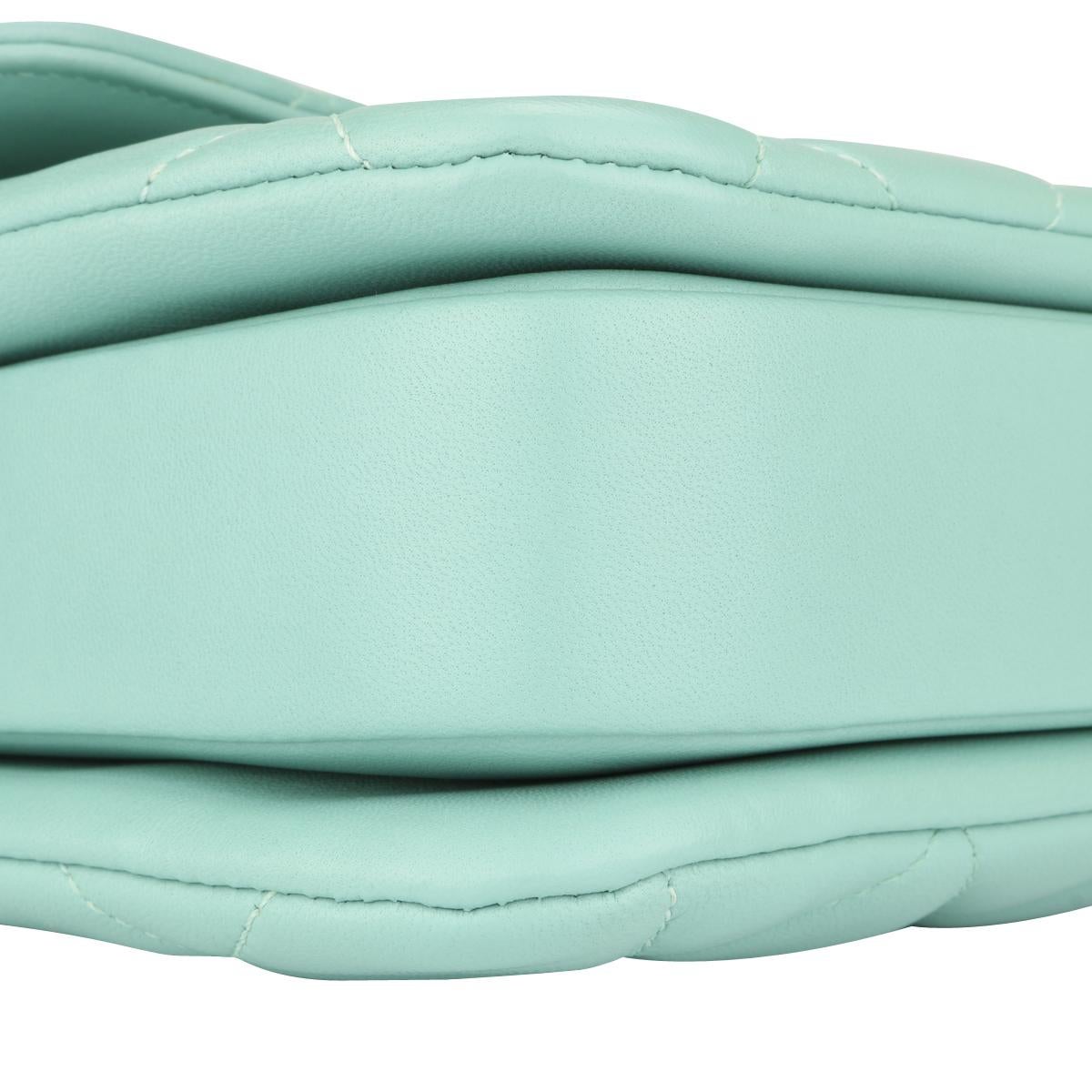 CHANEL Trendy CC Bag Medium Mint Green Lambskin with Silver Hardware 2017 1