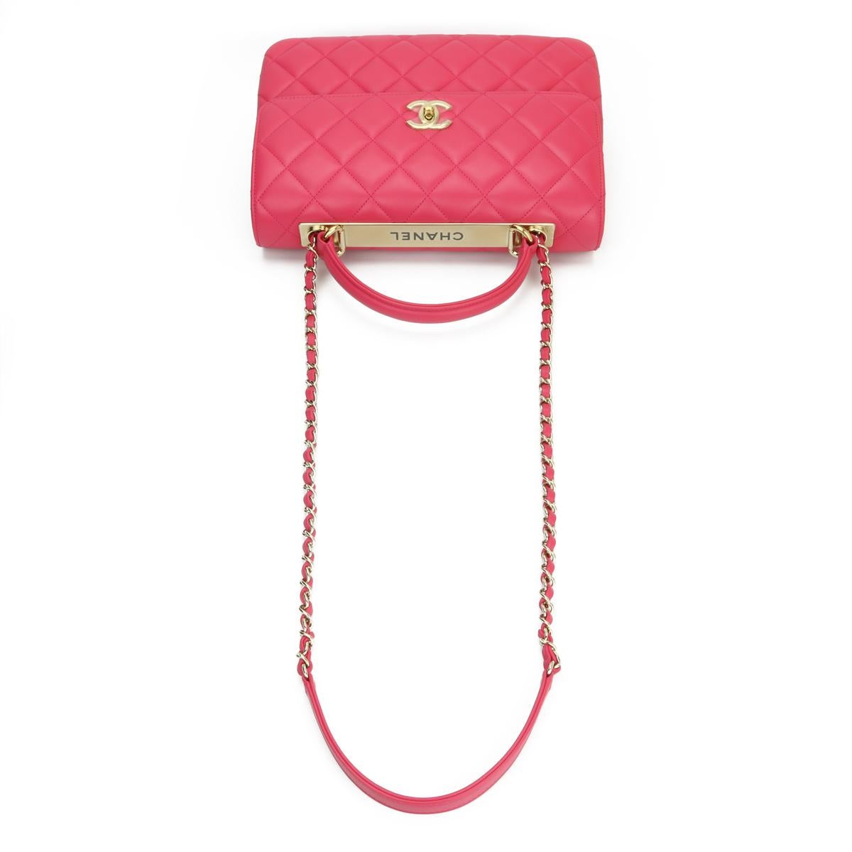 CHANEL Trendy CC Bag Medium Pink Lambskin with Light Gold Hardware 2020 3