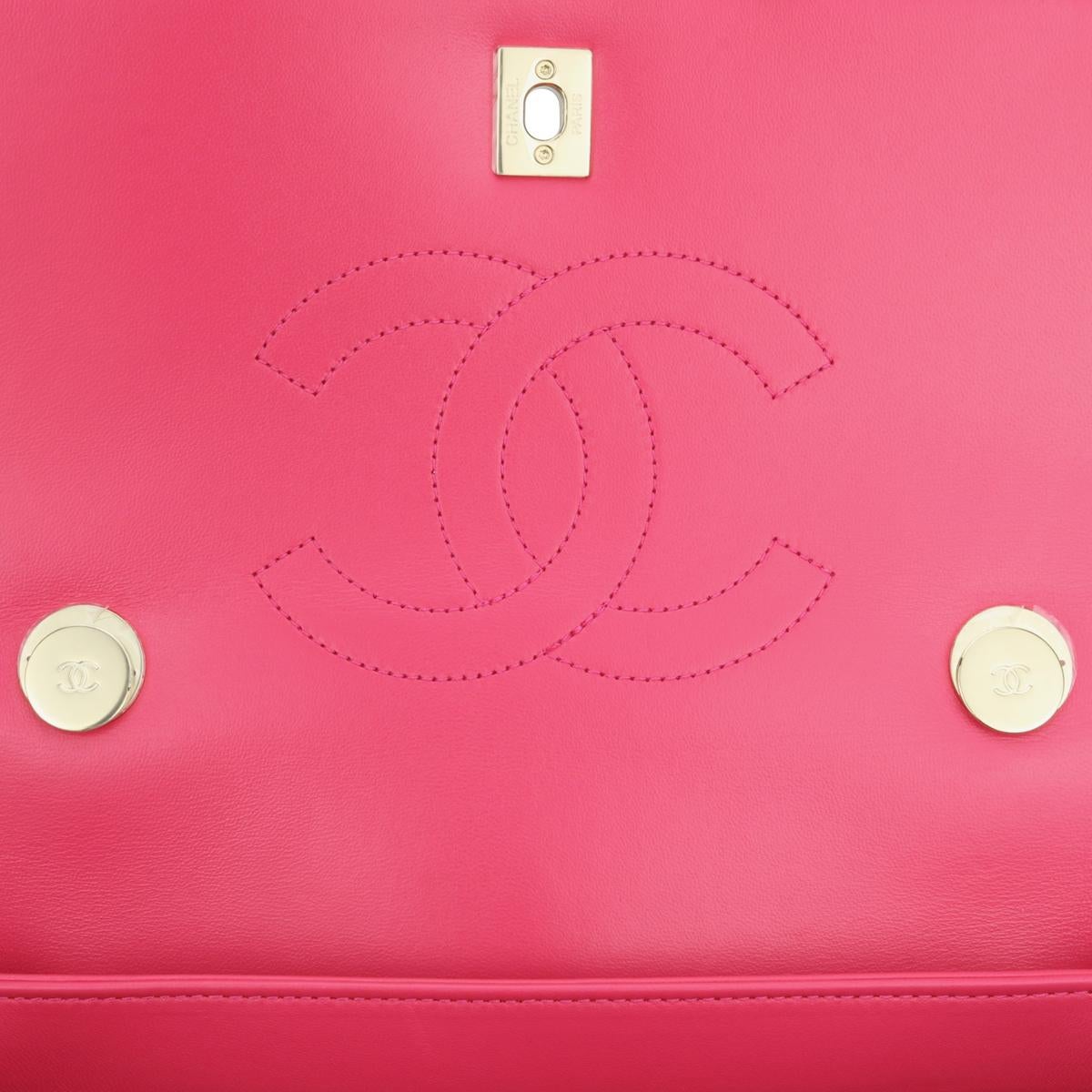 CHANEL Trendy CC Bag Medium Pink Lambskin with Light Gold Hardware 2020 5