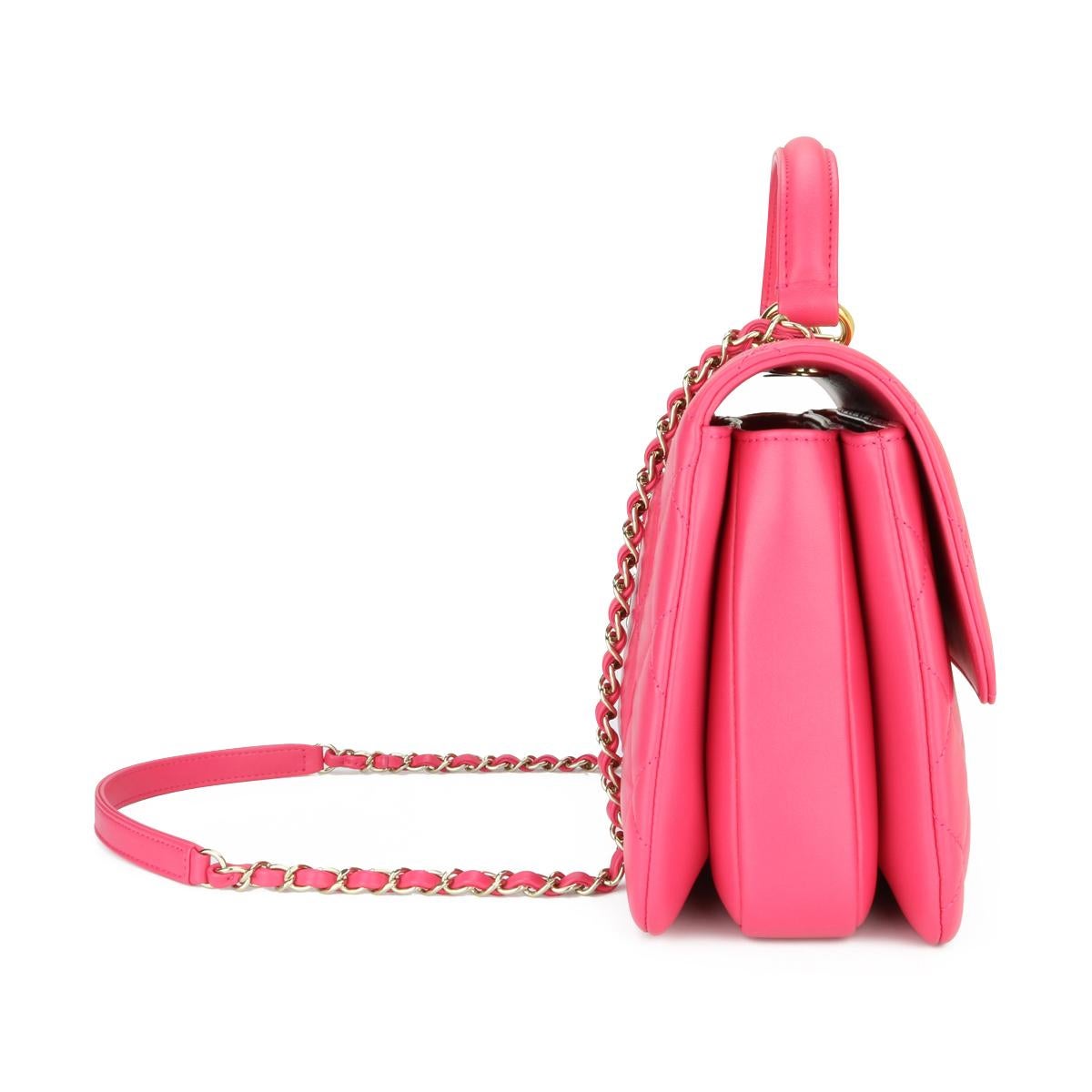 CHANEL Trendy CC Bag Medium Pink Lambskin with Light Gold Hardware 2020 1