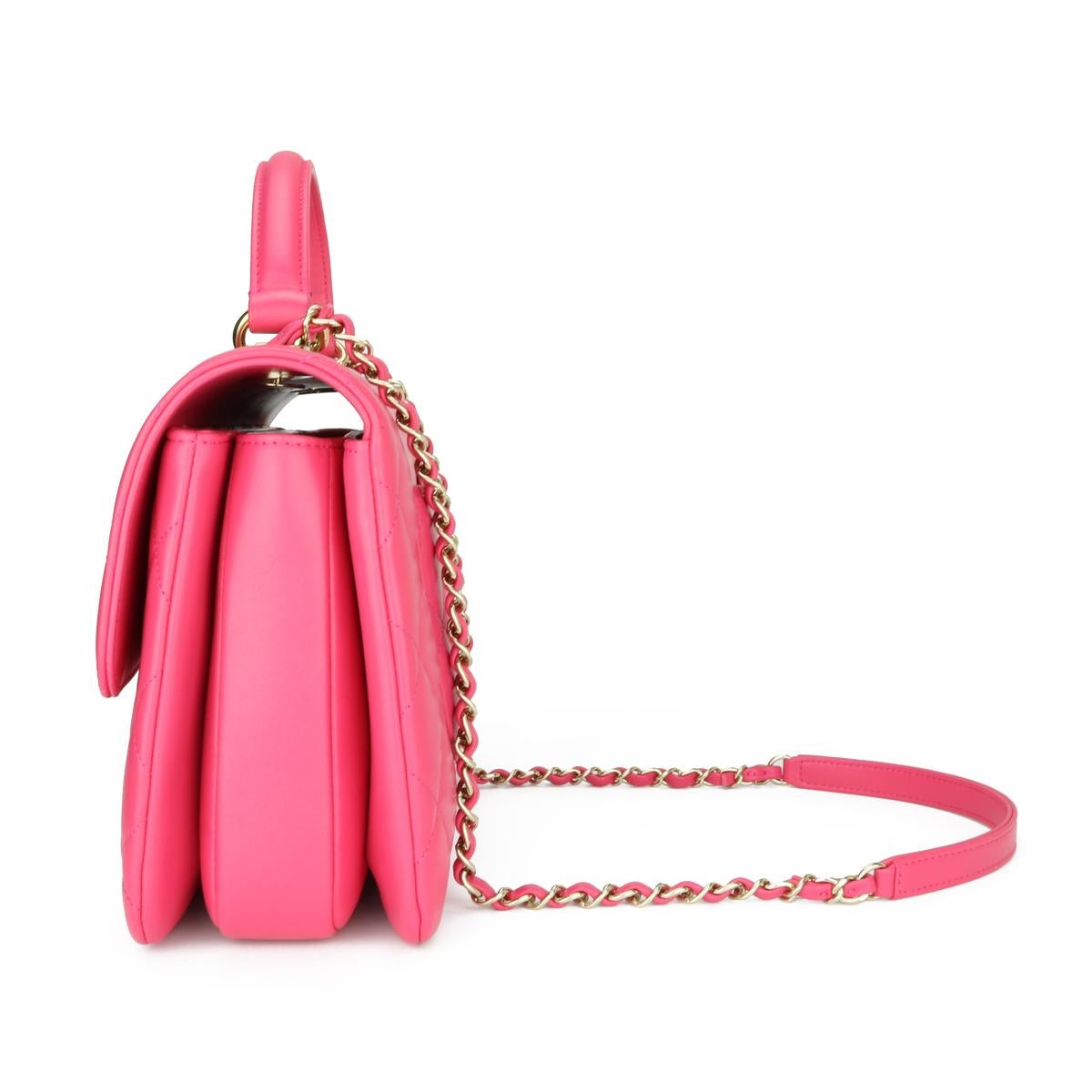 CHANEL Trendy CC Bag Medium Pink Lambskin with Light Gold Hardware 2020 2