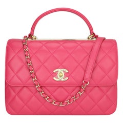 CHANEL Trendy CC Bag Medium Pink Lambskin with Light Gold Hardware 2020