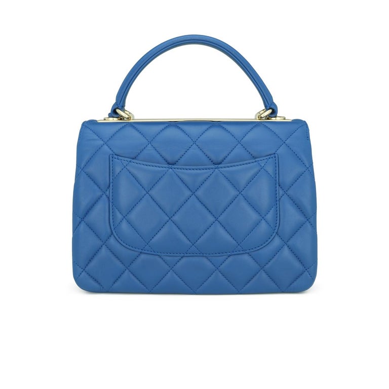 Chanel Coco Top Handle Small Handbag Brown Caviar Leather