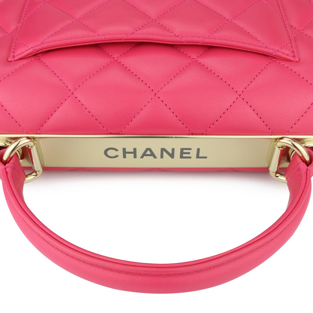 CHANEL Trendy CC Bag Small Pink Lambskin with Light Gold Hardware 2020 4