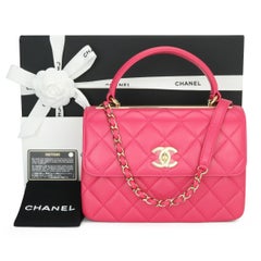 CHANEL Trendy CC Bag Small Pink Lambskin with Light Gold Hardware 2020