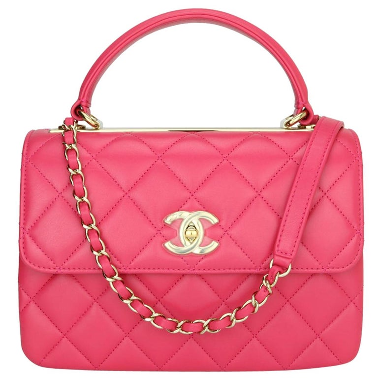 CHANEL Trendy CC Bag Small Pink Lambskin with Light Gold Hardware 2020