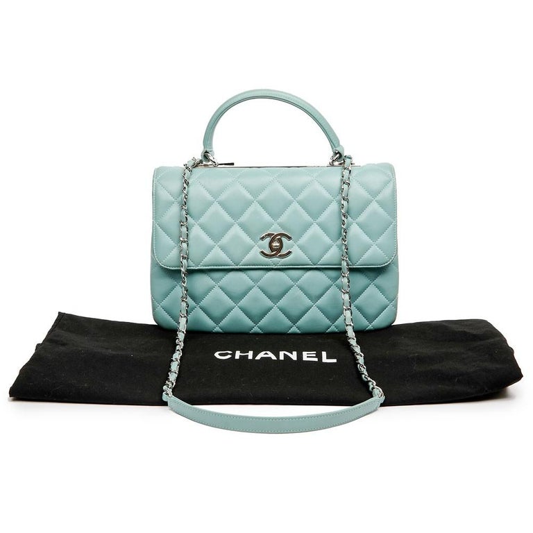 Chanel trendy CC bag water green leather For Sale at 1stDibs | chanel ...