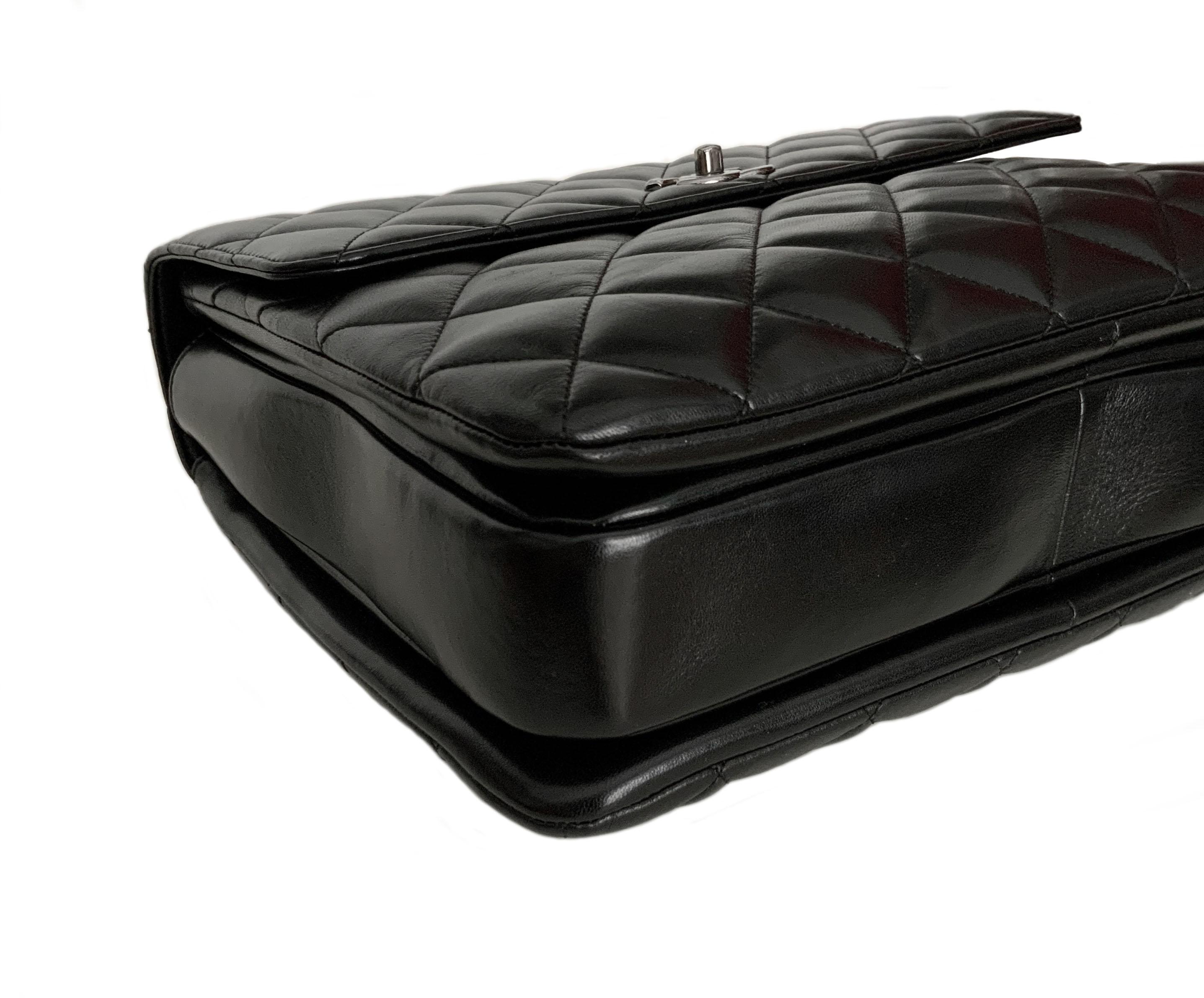 Chanel Trendy CC Black Leather Top Handle Bag 2