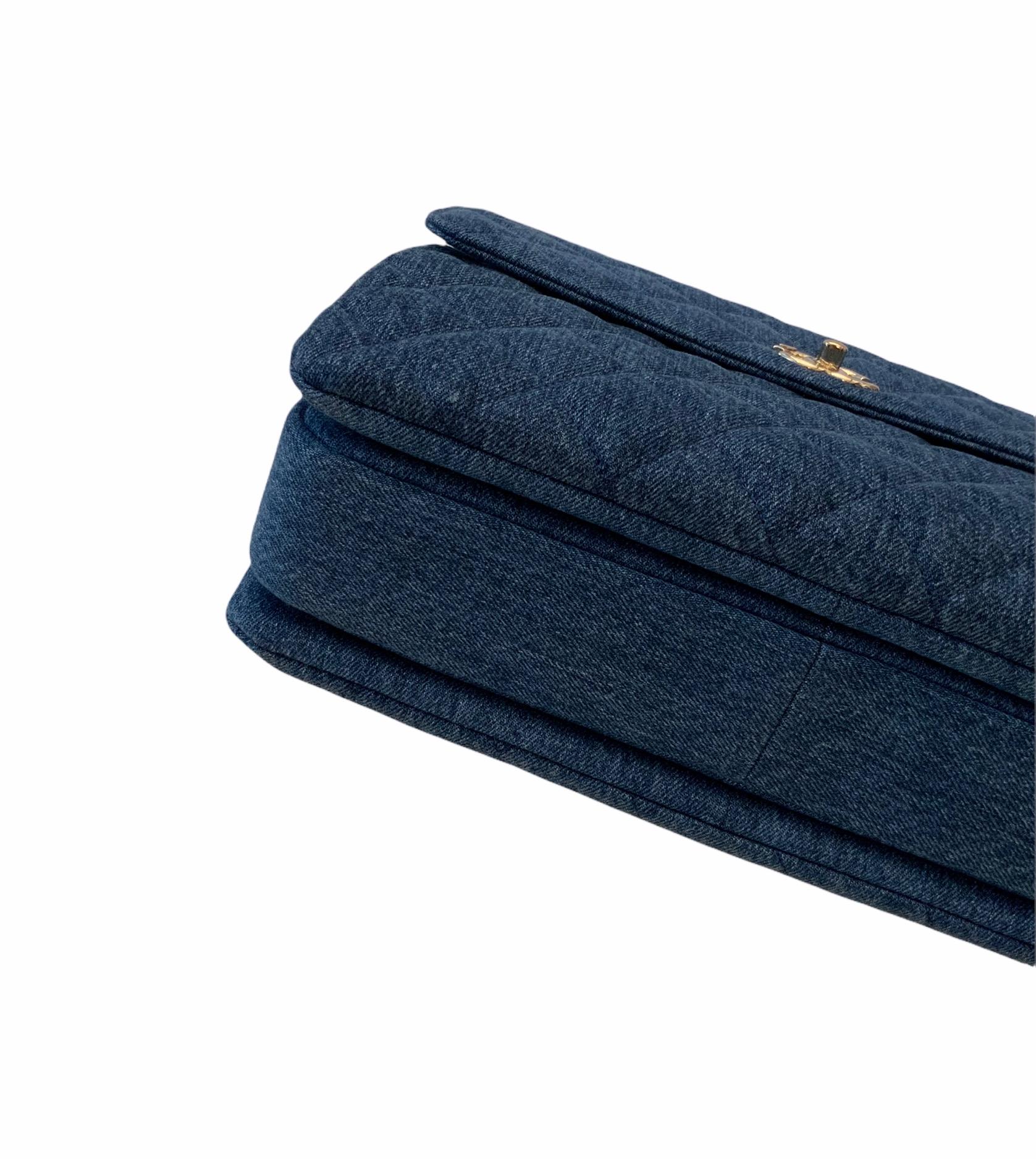 Chanel Trendy CC Blue Denim Top Handle Bag 5