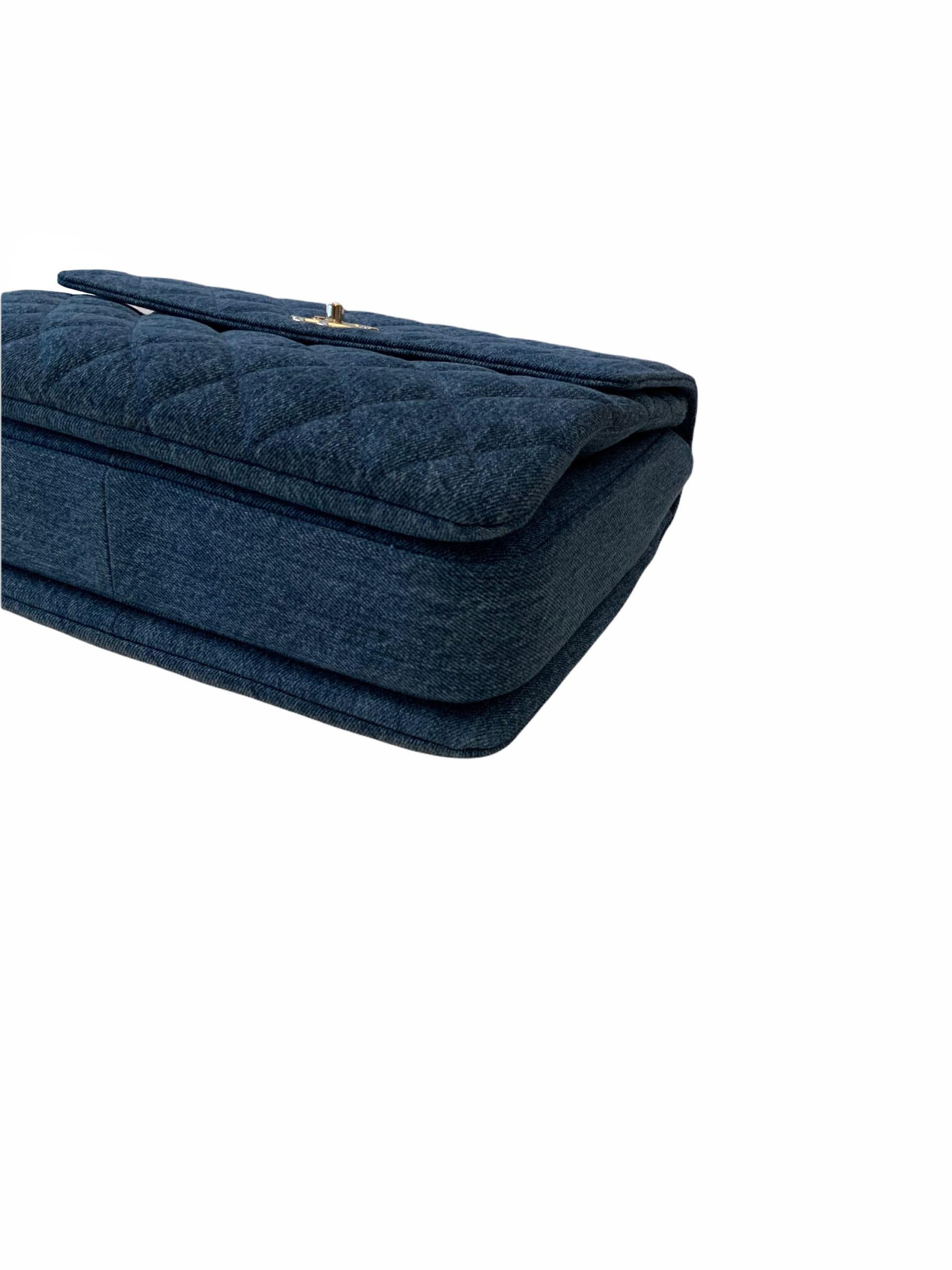 Chanel Trendy CC Blue Denim Top Handle Bag 6