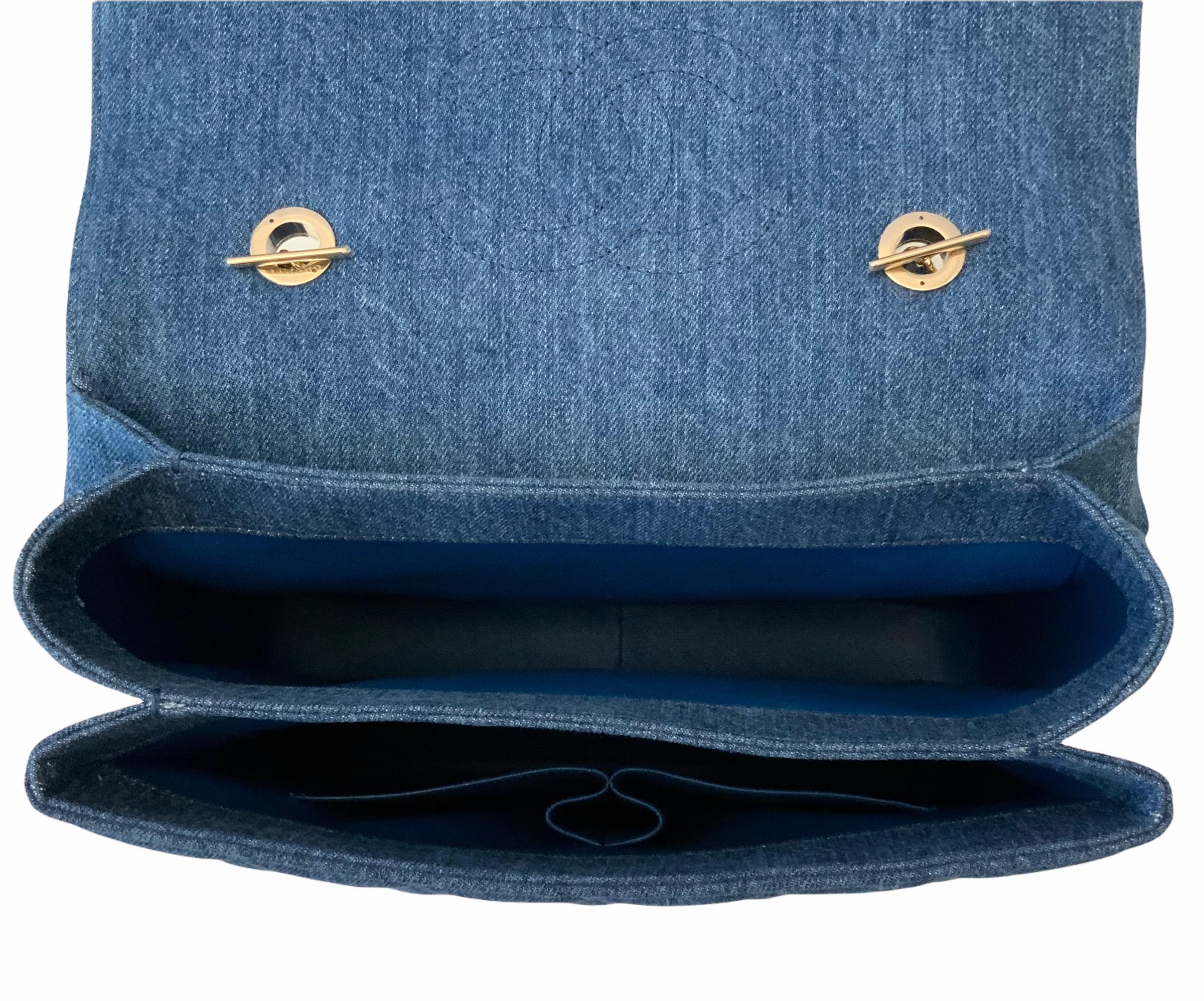Chanel Trendy CC Blue Denim Top Handle Bag 1