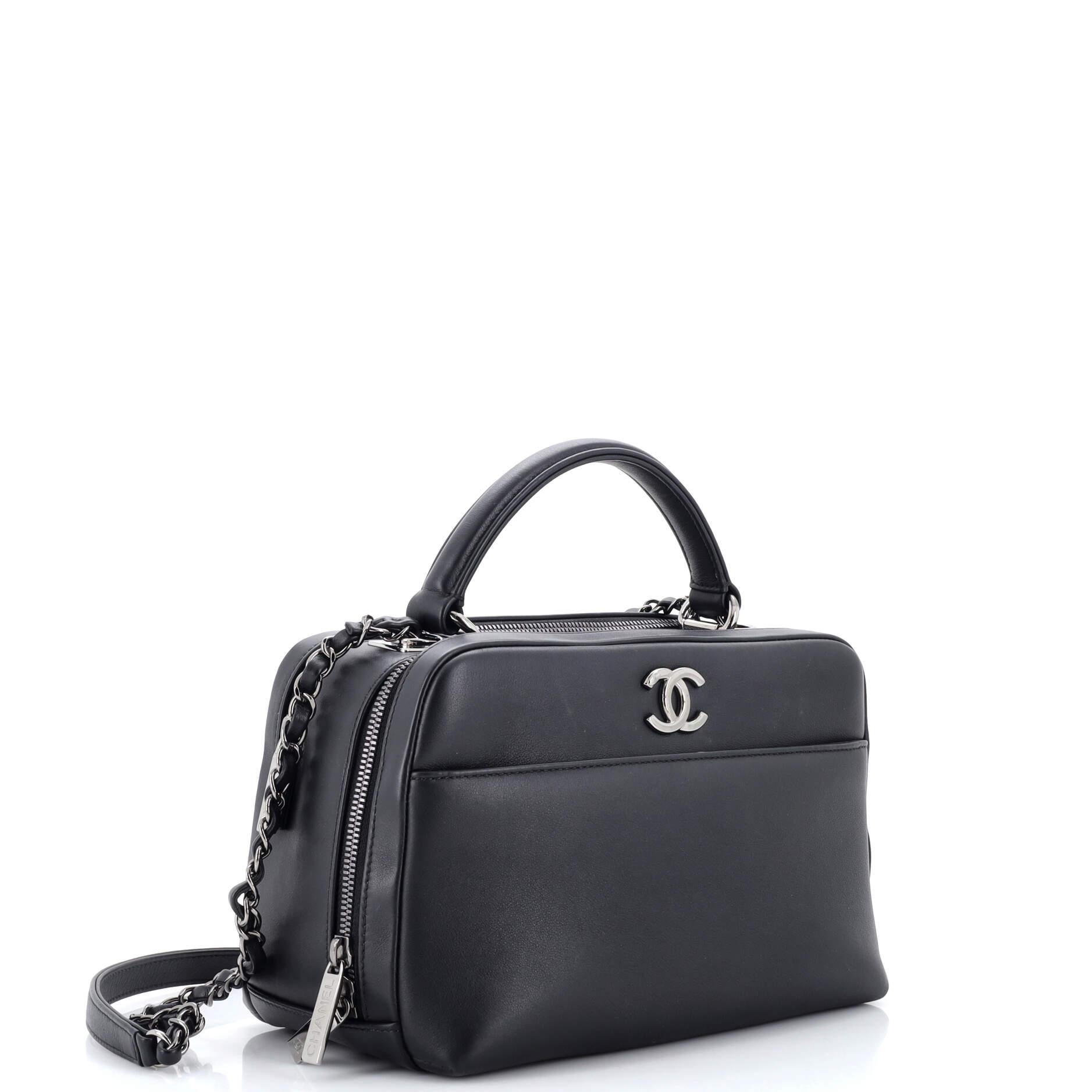 Chanel Trendy CC Bowling Bag Calfskin Small In Good Condition In NY, NY