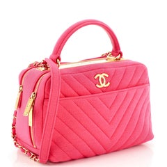 Chanel Trendy CC Bowling Bag Chevron Jersey Medium