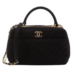 Chanel Trendy CC Bowling Bag Chevron Jersey Medium