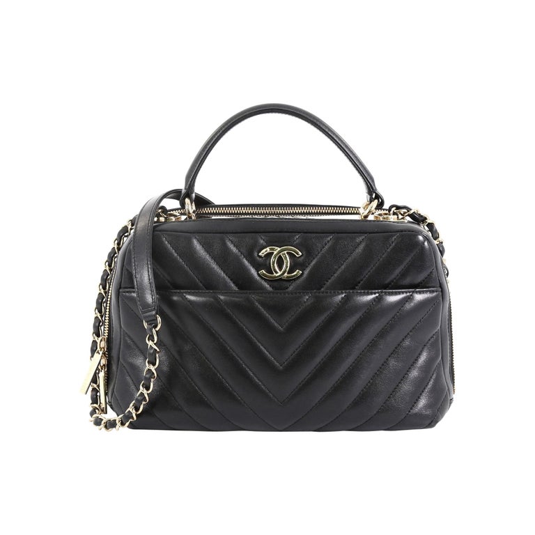 Chanel Trendy CC Bowling Bag Chevron Lambskin Medium at 1stDibs