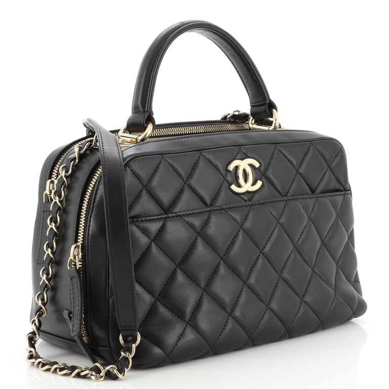 Chanel Trendy CC Bowling Bag Quilted Lambskin Medium at 1stDibs