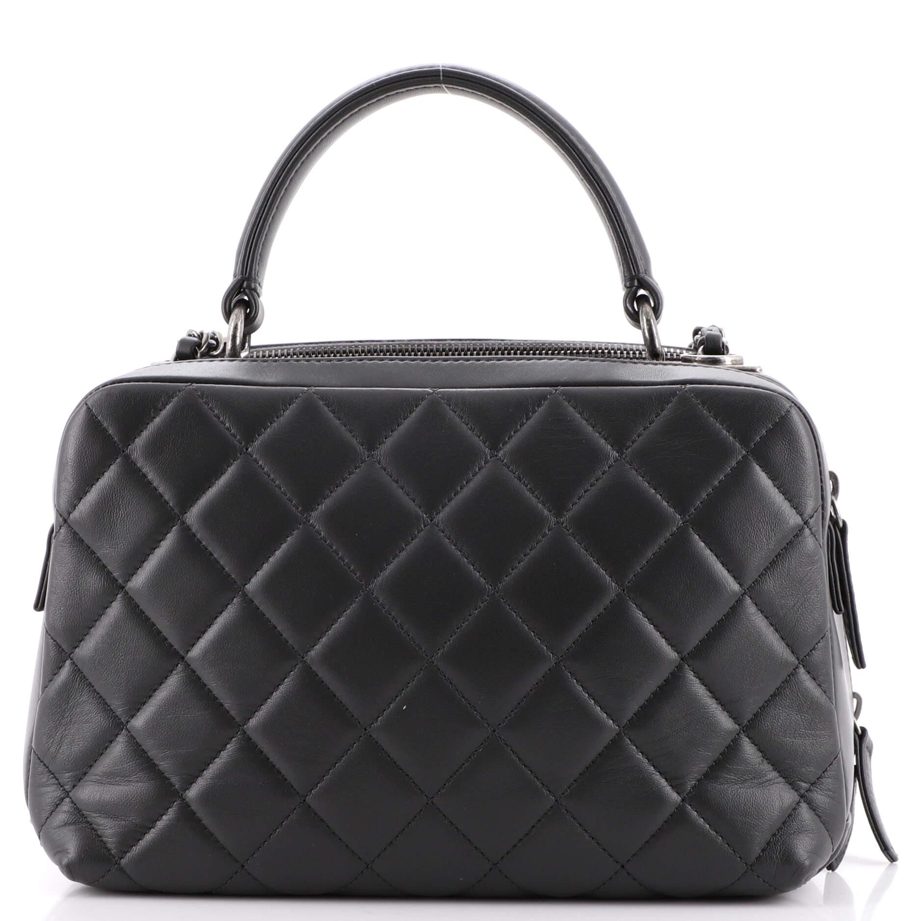 Women's Chanel Trendy CC Bowling Bag Quilted Lambskin Medium