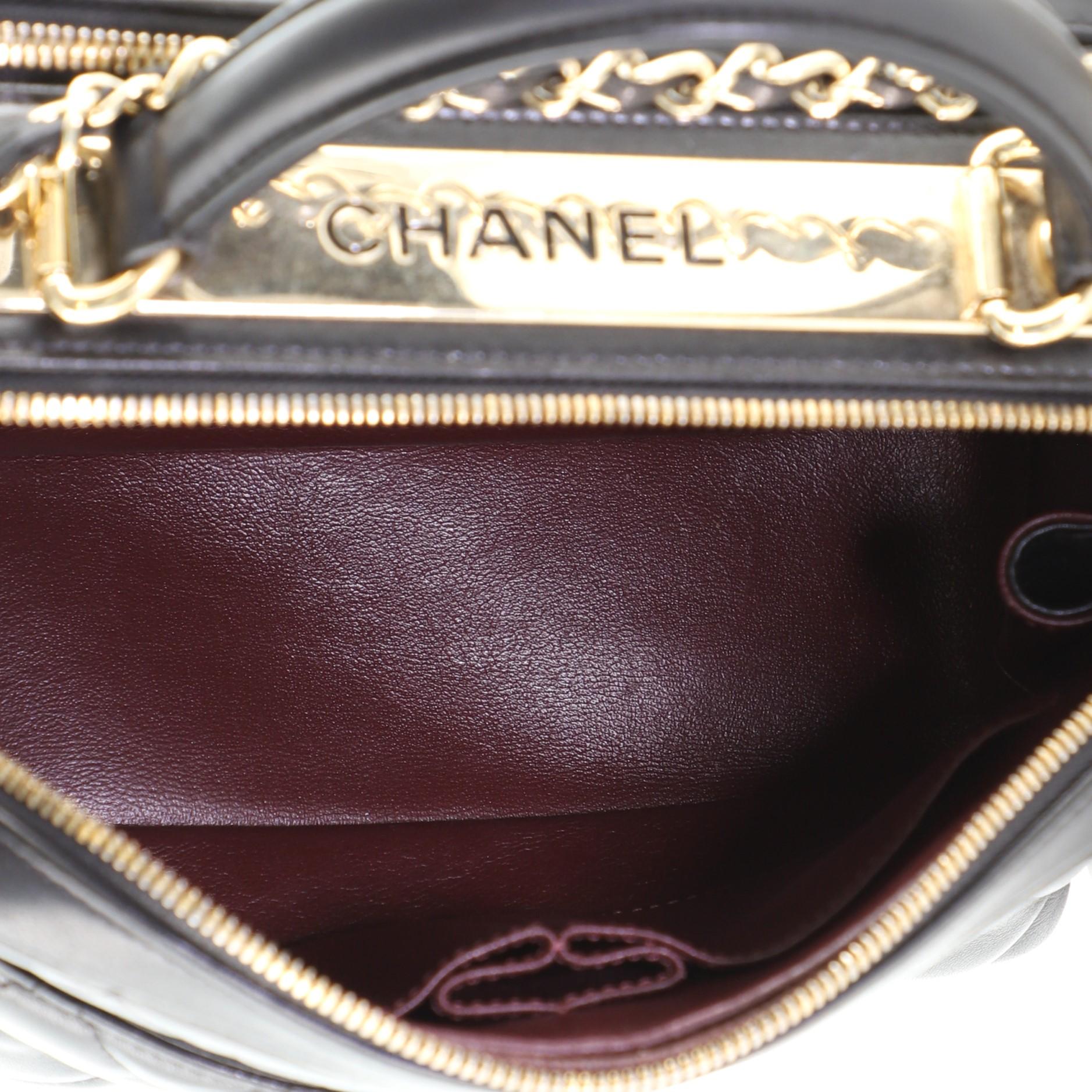 Black Chanel Trendy CC Bowling Bag Quilted Lambskin Medium