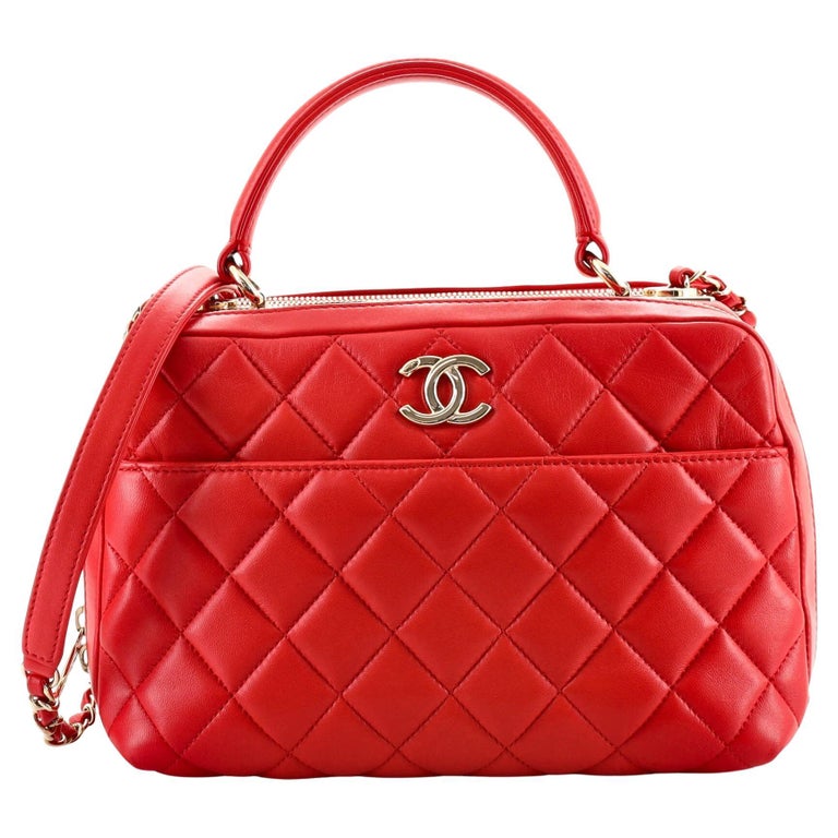 Chanel Trendy CC Bowling Bag Quilted Lambskin Medium at 1stDibs