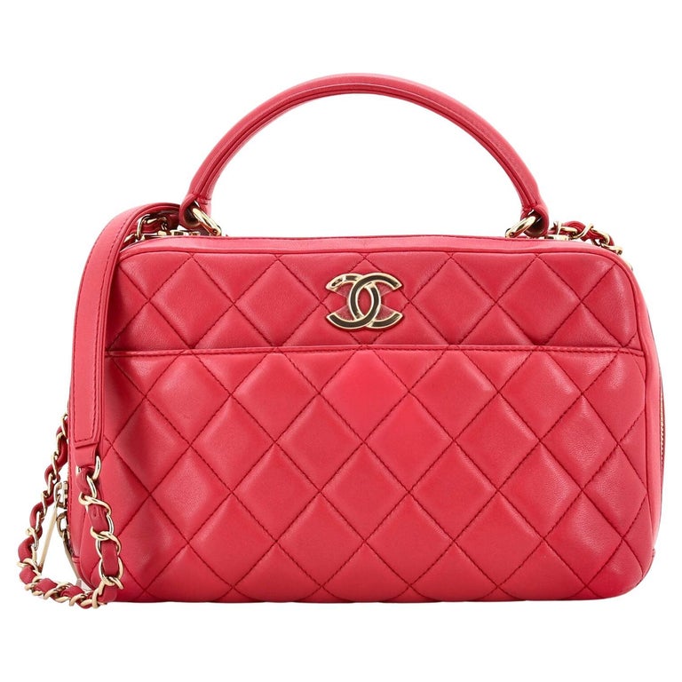 Chanel Trendy CC Bowling Bag Quilted Lambskin Medium For Sale at 1stDibs