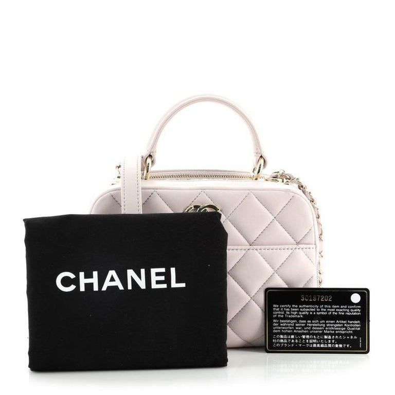 Chanel Black Quilted Lambskin Leather Small Bowling Bag - Yoogi's Closet