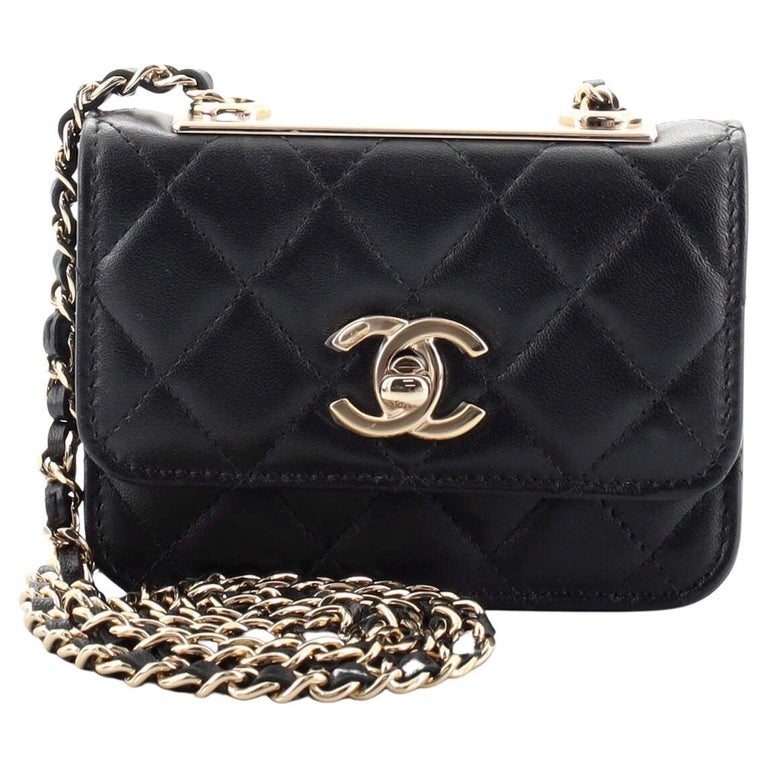 Chanel Trendy CC Card Holder on Chain Quilted Lambskin