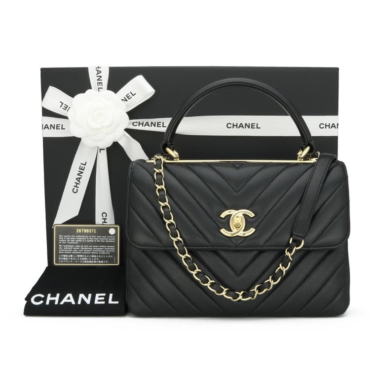 Chanel light gold chevron online