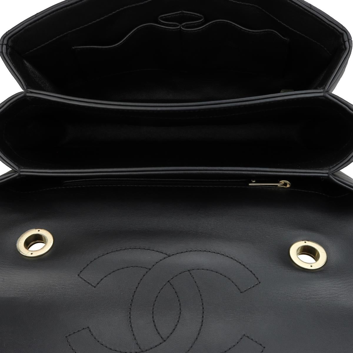CHANEL Trendy CC Chevron Top Handle Bag Medium Black Lambskin Gold Hardware 2018 11