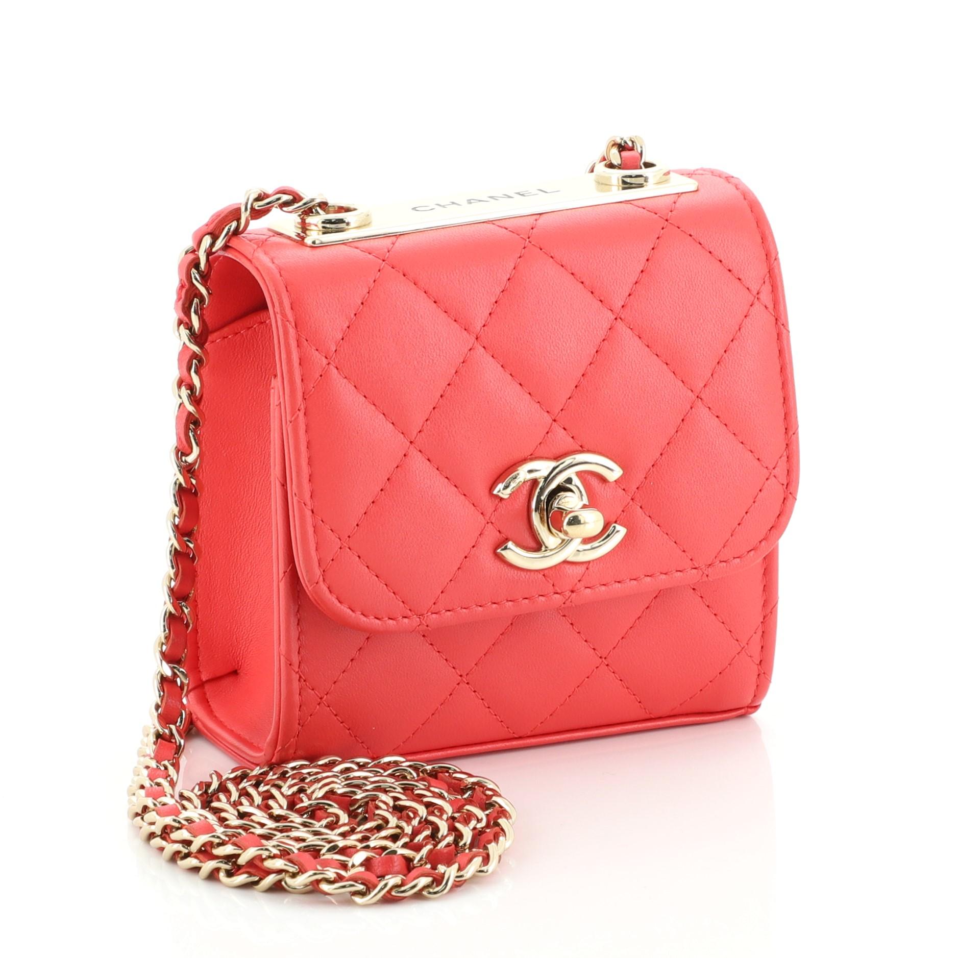 chanel trendy cc clutch with chain price