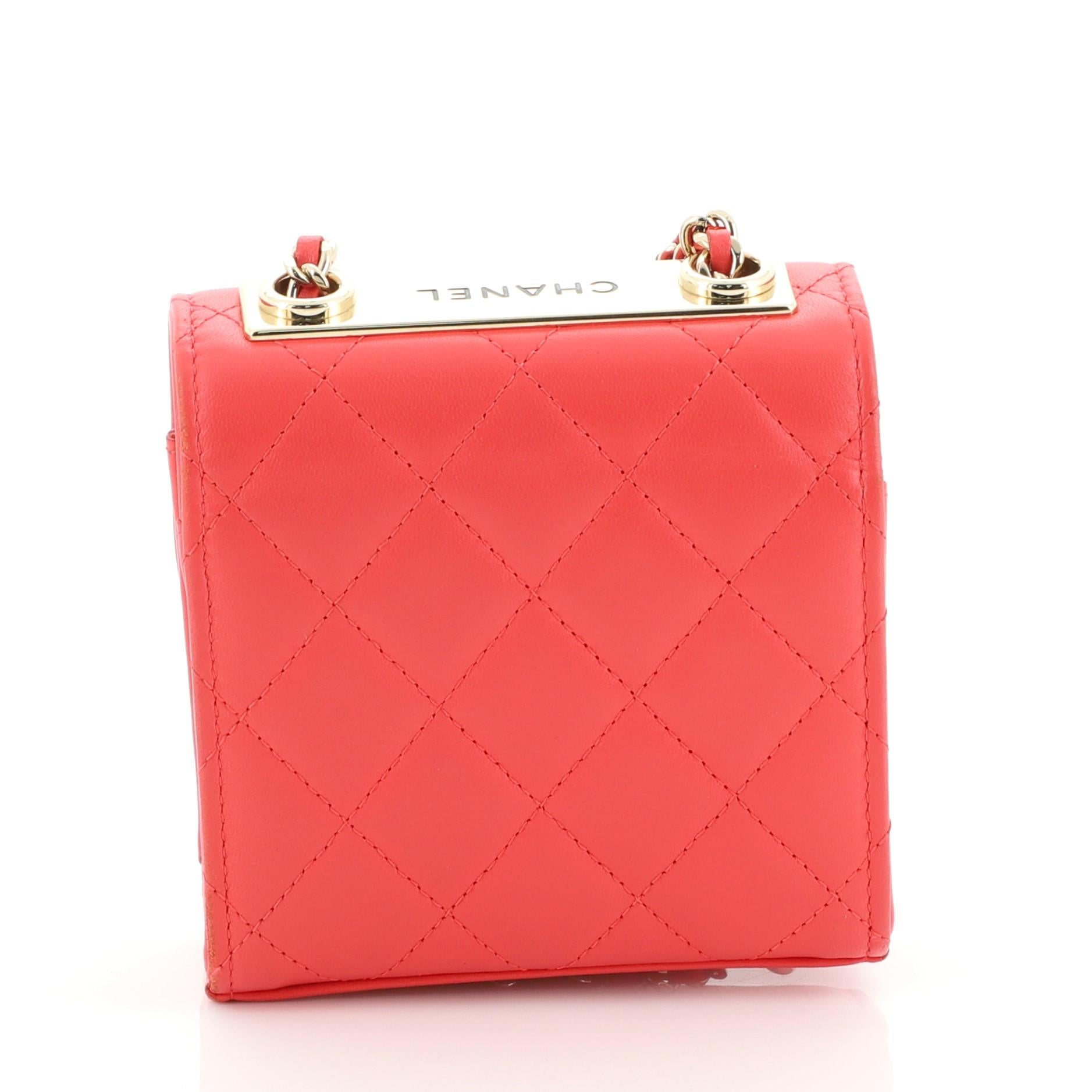 chanel mini trendy cc clutch on chain