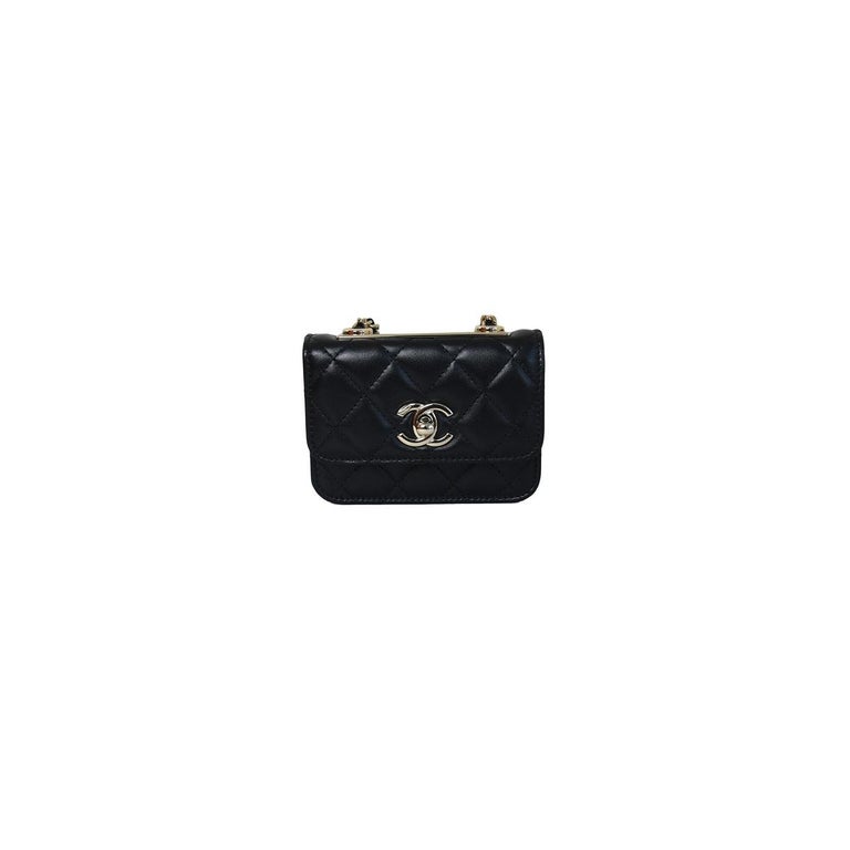 Chanel Trendy CC Coin Purse Black For Sale at 1stDibs