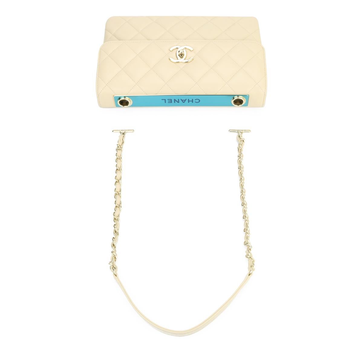 CHANEL Trendy CC Flap Bag Light Beige Lambskin with Gold Hardware 2015 6