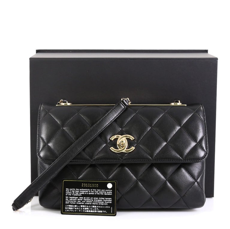 Vintage Black Lambskin Quilted Full Flap Bag Gold Hardware – REDELUXE