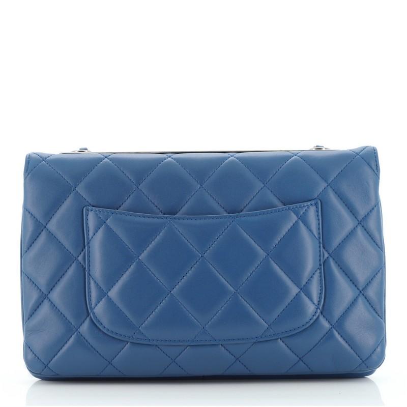 Blue Chanel Trendy CC Flap Bag Quilted Lambskin Medium