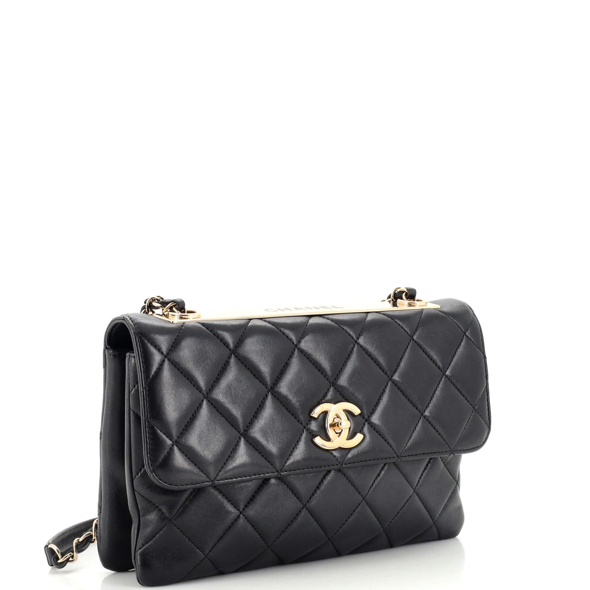 Chanel Trendy CC Flap Bag Quilted Lambskin Medium In Good Condition In NY, NY