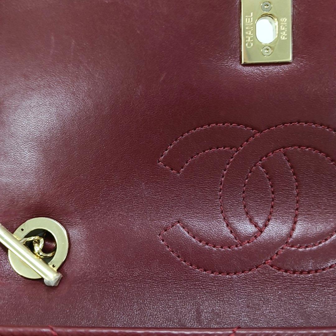 Chanel Trendy CC Flap Crossbody Bag Medium Lammfell Leder Burgund, 2019 5