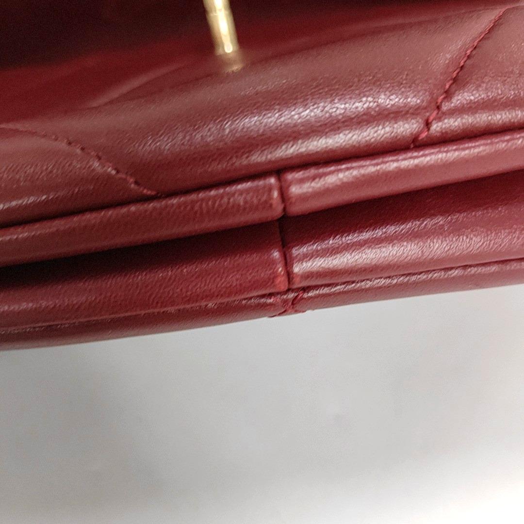 Chanel Trendy CC Flap Crossbody Bag Medium Lammfell Leder Burgund, 2019 7