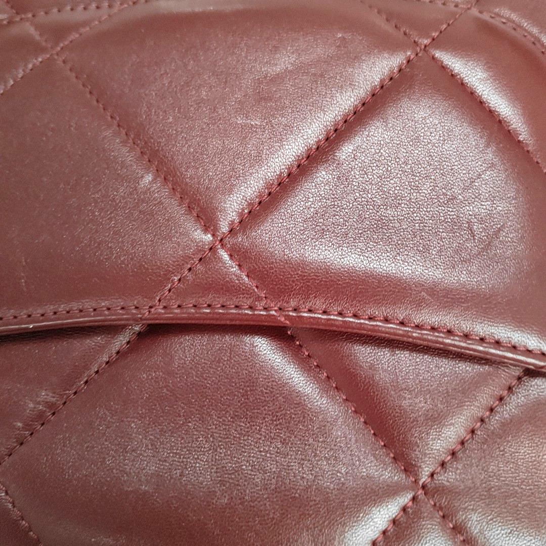 Chanel Trendy CC Flap Crossbody Bag Medium Lammfell Leder Burgund, 2019 8