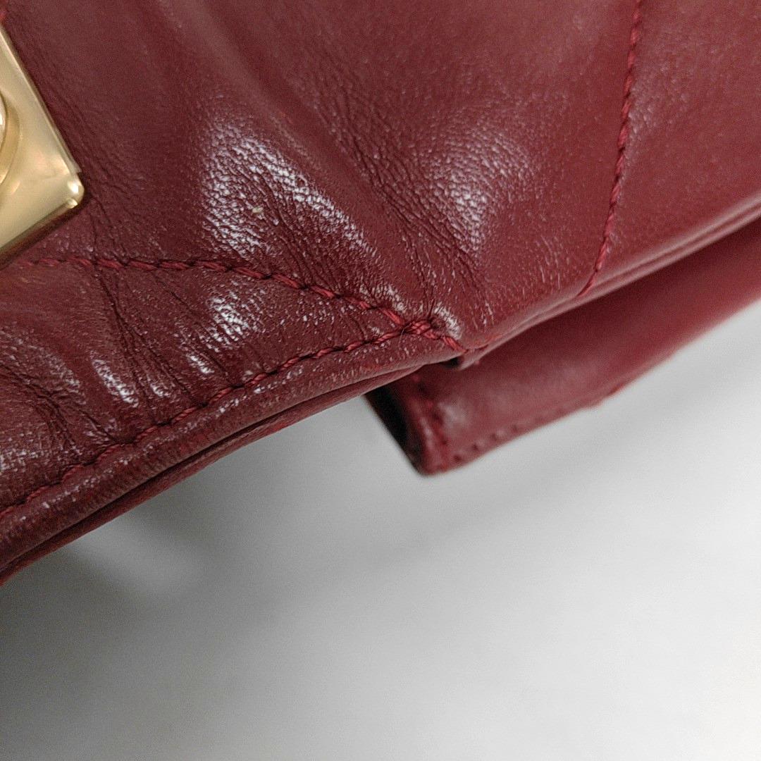 Chanel Trendy CC Flap Crossbody Bag Medium Lammfell Leder Burgund, 2019 9
