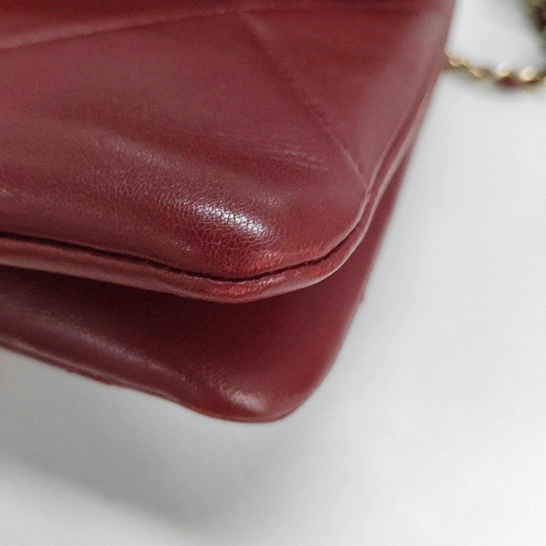 Chanel Trendy CC Flap Crossbody Bag Medium Lammfell Leder Burgund, 2019 10
