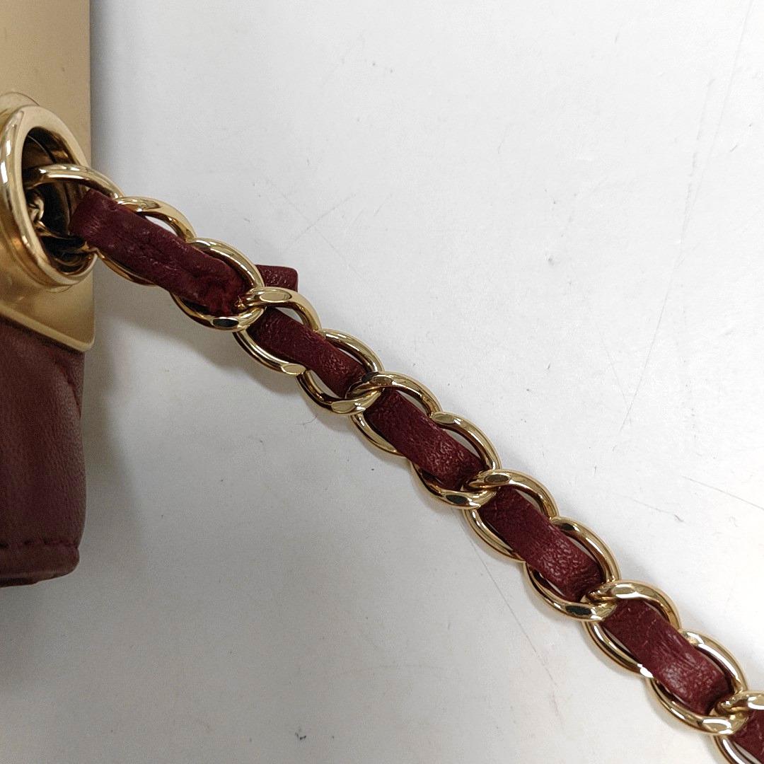 Chanel Trendy CC Flap Crossbody Bag Medium Lammfell Leder Burgund, 2019 11