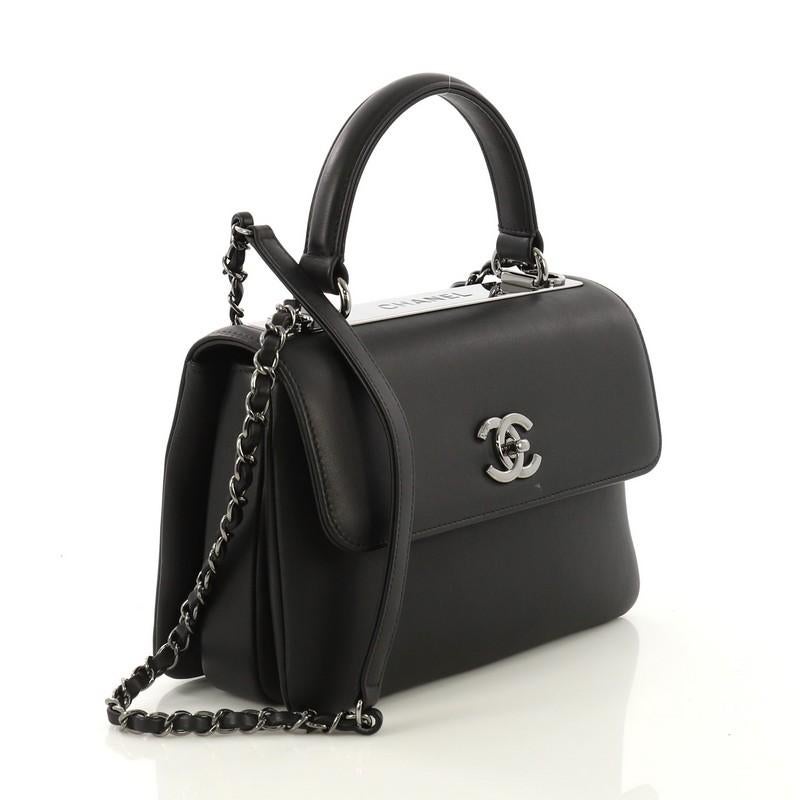 trendy cc top handle leather handbag